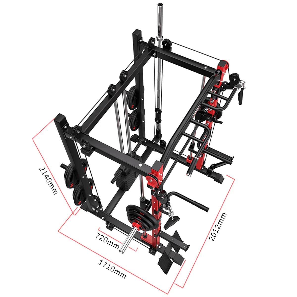 High Quality Wholesale Equipment Power Rack Training Weight Functional Trainer Squat Rack Multi-Function Smith Machine