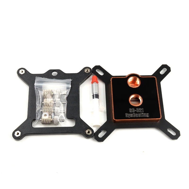 Syscooling Intel CPU Water Cooling Block all metal Micro channel CPU water block for lga 1151 2011 socket
