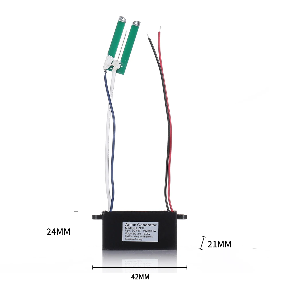 Voltage DC3-5V Mini Size Anion Generator Positive And Negative Ion Generator For Air Cleaner