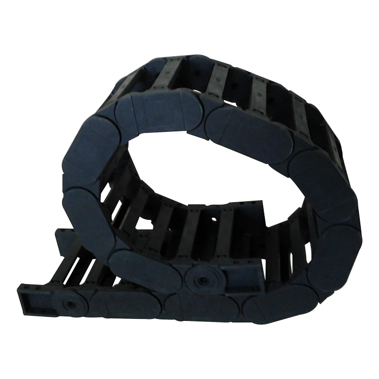Nylon Material Semi closed plastic cable drag chain for CNC