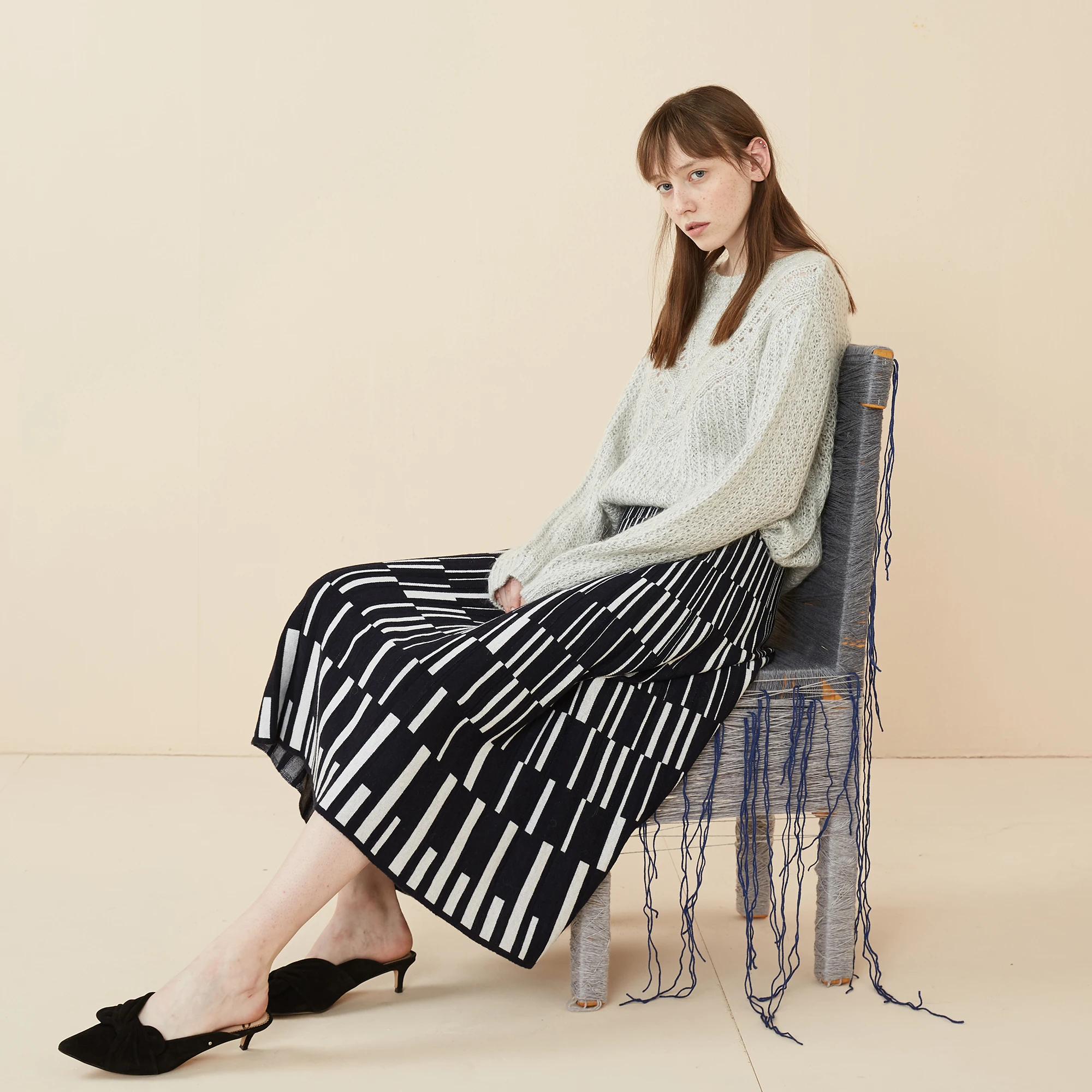 Women sweater 2021 winter sweater Italian yarn piontelle pullover Knitted clothes