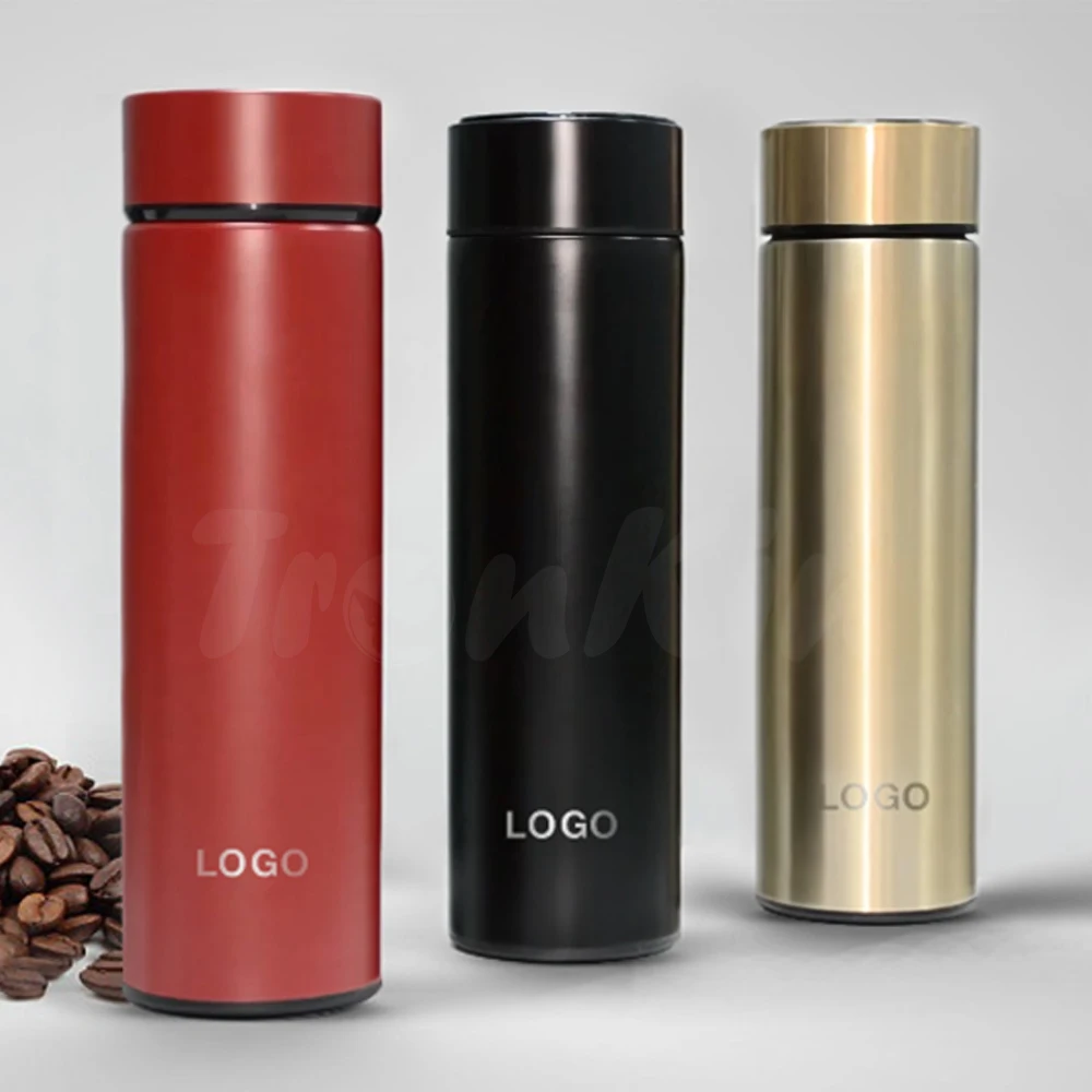 Custom eco friendly electric gym sport LED smart water bottle vacuum flask stainless steel water bottle thermos with custom logo