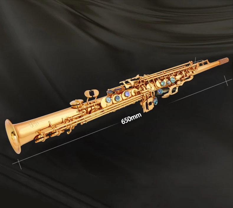 Профессиональный Прямой китайский духовой инструмент саксофон сопрано горячая распродажа
