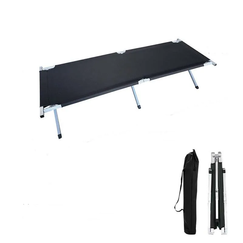 High Quality Portable Lightweight Metal Folding Bed Stretcher Bed Folding Camping Bed Support OEM