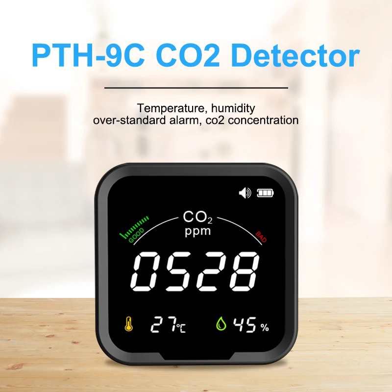 NDIR Air Quality Humidify Gas Analysis Meter Co2 Detector Monitor Mini Portable Co2 Measuring Instrument