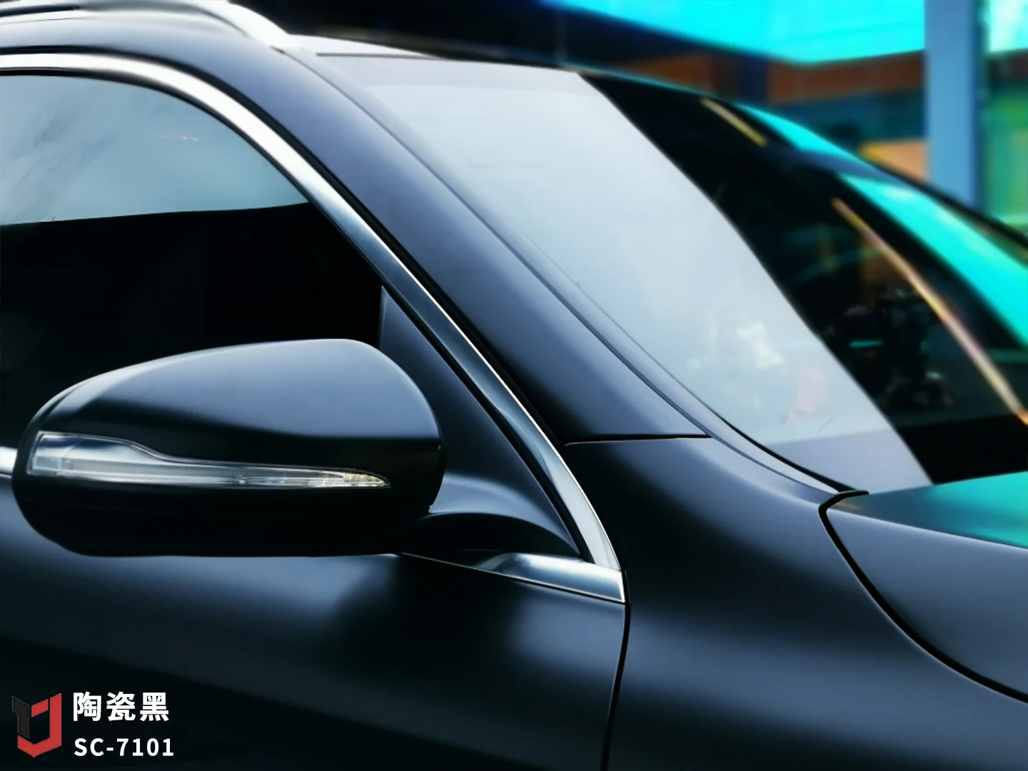 Anolly Ready to Ship High Quality Auto Car Stickers Bubble Free Satin Ceramic Black PVC Car Wrap Vinyl Film