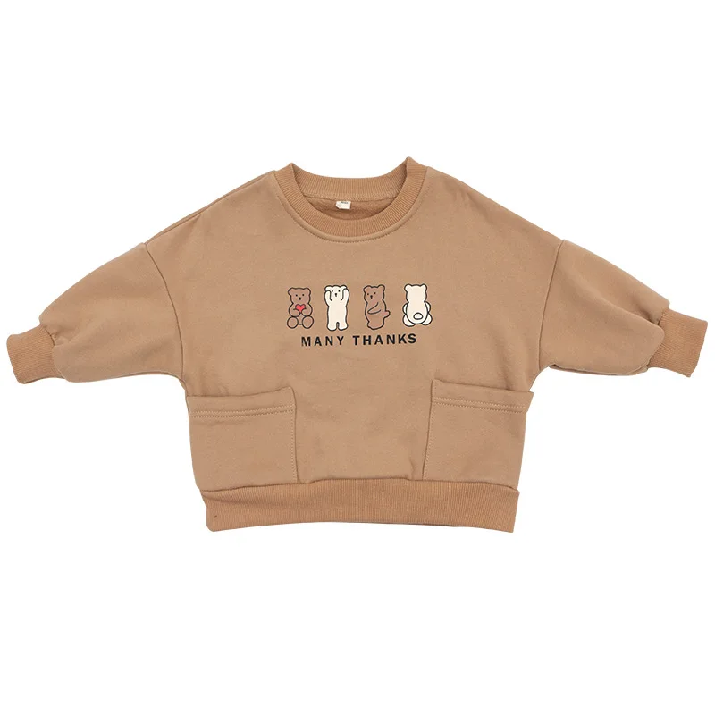 New Fashion sweatshirt for winter cartoon boy and girl hoodie with pocket kids wholesale hoodies