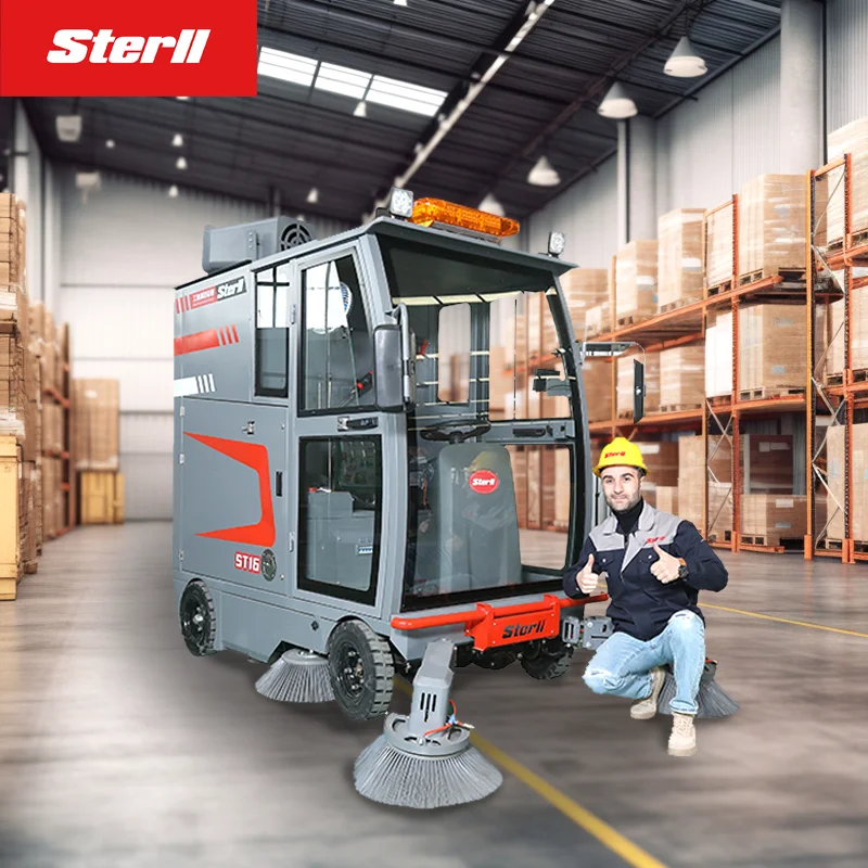 Electric Automatic Road Sweeper Energy Saving Outdoor Road Sweeper Cleaning 4 Wheel Street Sweeping Machine Road Sweeper 9001