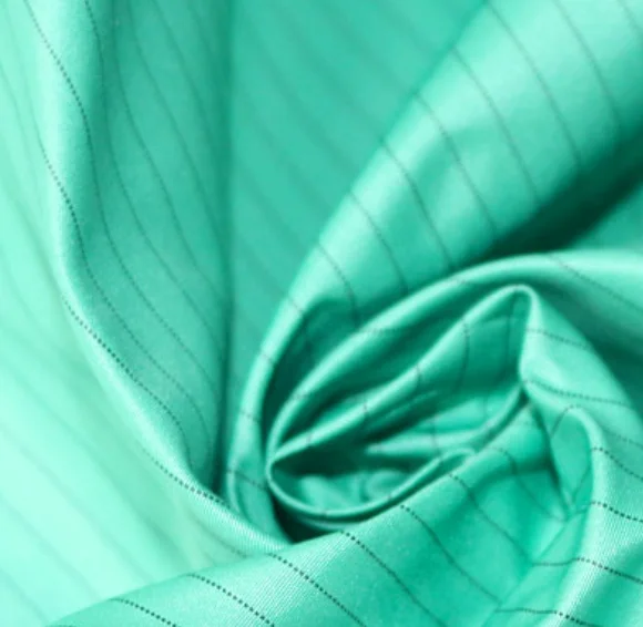 99% полиэстер 1% ESD Антистатическая одежда, тканая ткань для рабочих рубашек