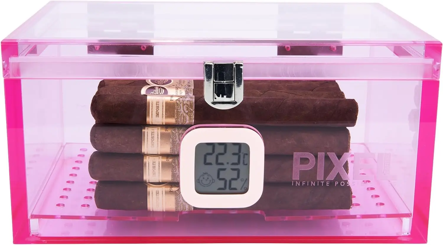 Custom transparent acrylic plexiglass humidor box container