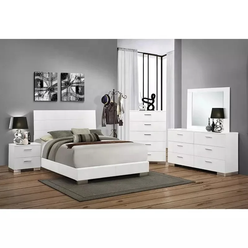 NOVA 11NAA033 современный комплект мебели для спальни с высокой глянцевой поверхностью, 5 шт.