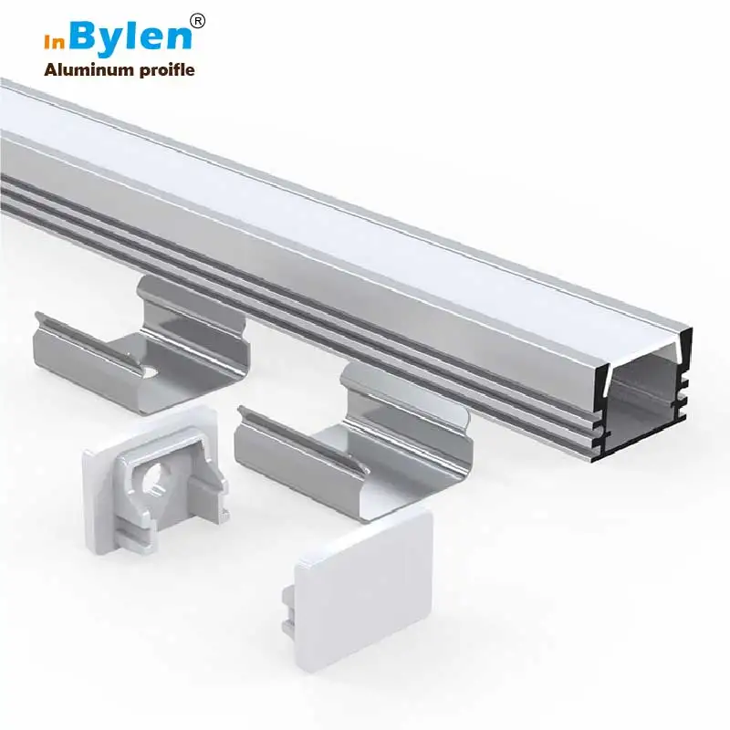 led profile light 1m 2m 3m customized 6063 led aluminum profile PC diffuzer for led strip light
