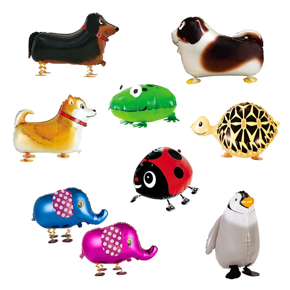 China Factory Animal Walking Foil Balloon Walking Pet Custom Shape Foil Air Balloons Decorations
