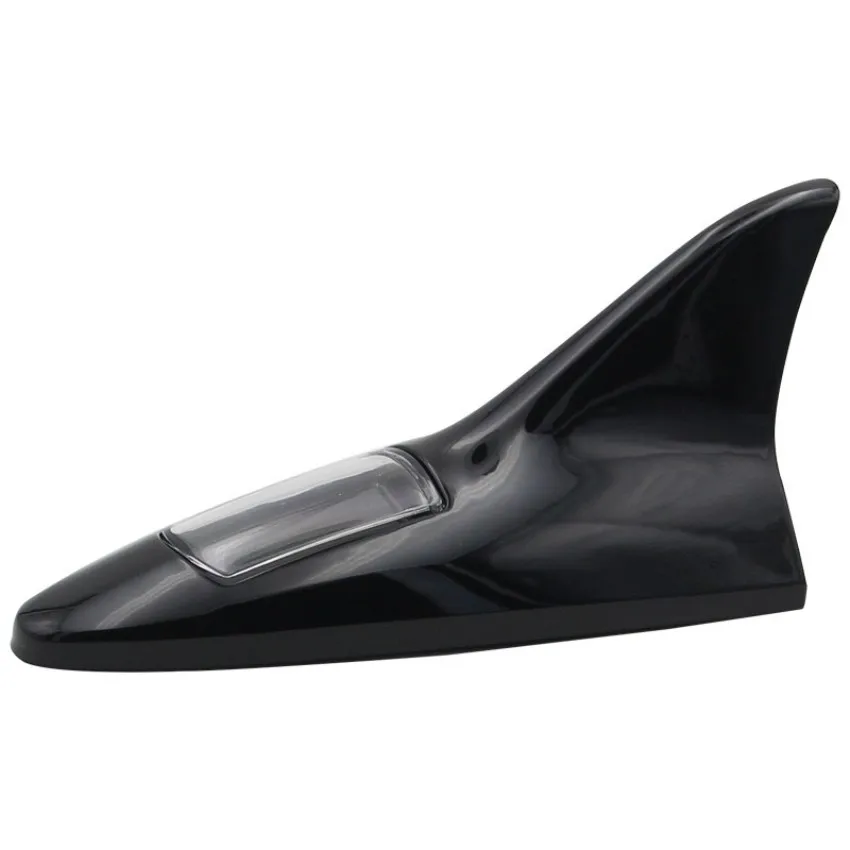 Waterproof Car Accessories Roof Decoration Solar Powered LED Warning Alarm Lamps Shark Fin Antenna