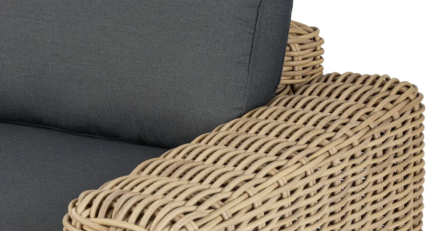 Luxury Modern Waterproof Aluminium Frame L-Shape Sofa Patio Rattan Furniture Outdoor Wicker Sectional Sets Garden Lounge Sofa