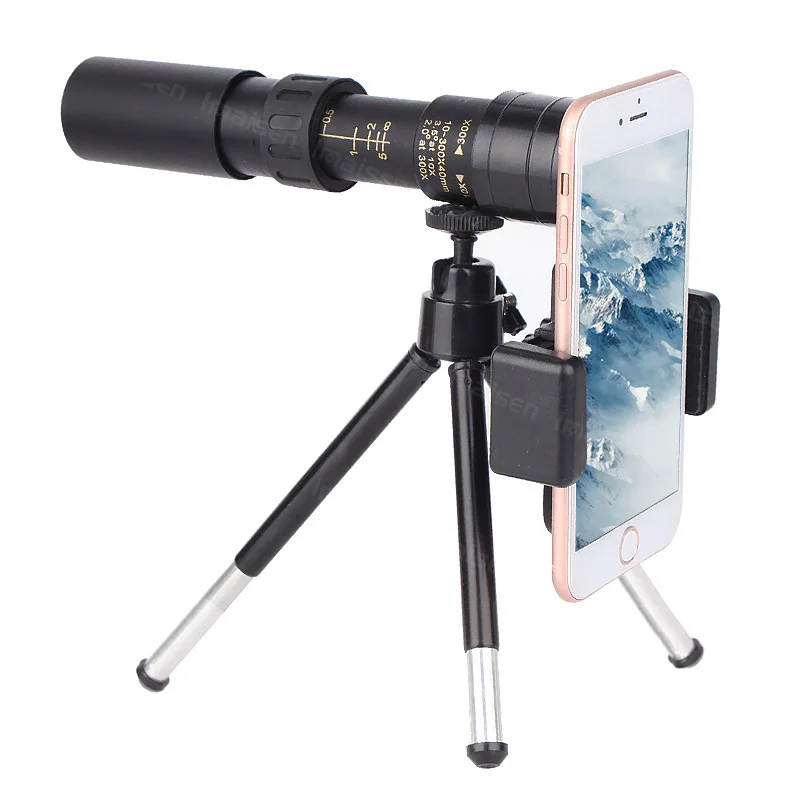Outdoor E-commerce hot selling 310-300X40 zoom rotary monocular mobile phone camera telescope