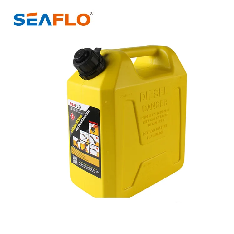 SEAFLO 10 Litre portable gasoline cans oil tank plastic diesel drum with Grease nozzle