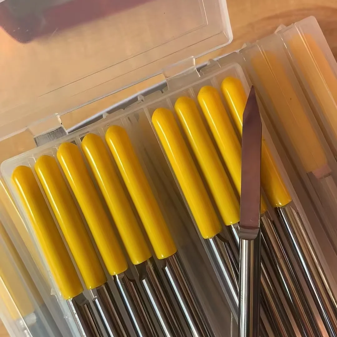 WEIX high quality carbide tool flat bottom v bits for engraving wood cnc router bits carbide  in single flute