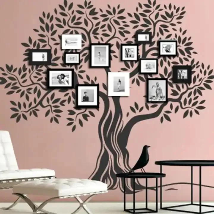 Wholesale Custom Colored Flowers Wall Stickers Romantic Flower Wallpaper 3d Background home decoration Large Size Wall Sticker
