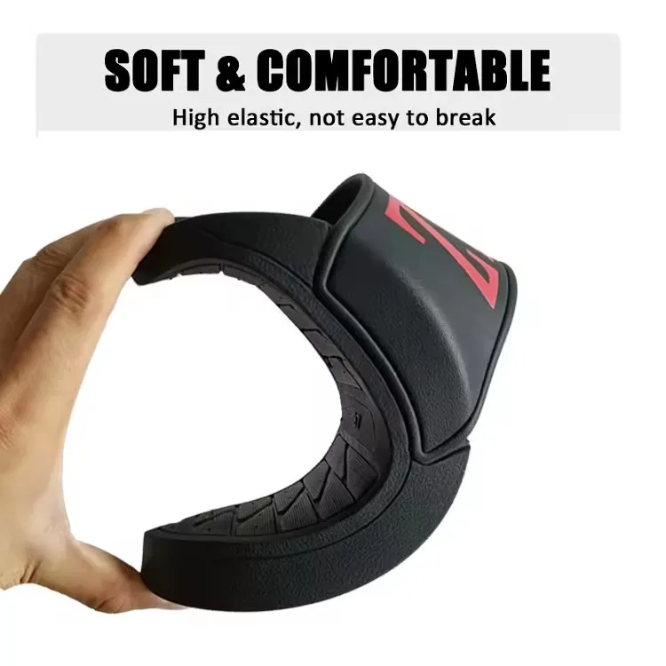 OEM custom Logo mens summer Brand Pain Blank Sandals Slides outdoor Beach 3d Embossed Rubber Pvc Slipper For Unisex