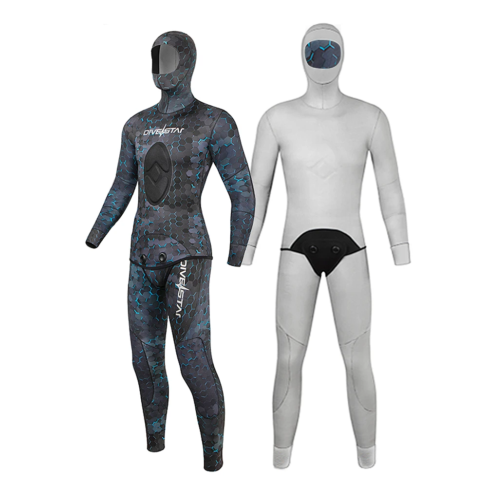 DIVESTAR Wetsuit Spearfishing Yamamoto Neoprene Diving Camo Wetsuits Titanium Coating Lining Unisex Swimming GBS Suit 3MM 5MM