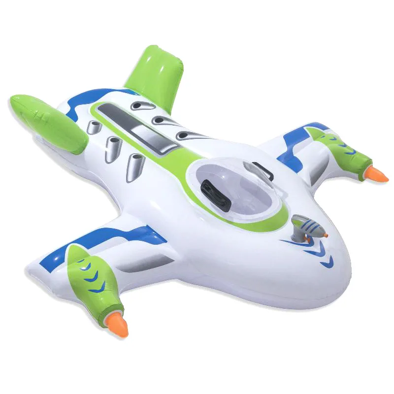 B01 Inflatable swimming ring baby spaceship floating on water cushion children water jet fighter children thickening