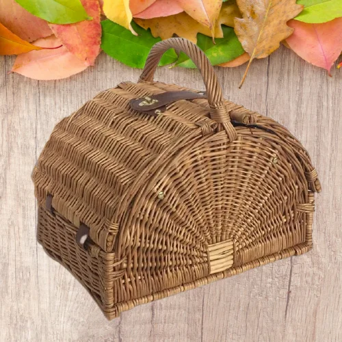 Fine Willow Made Cheap Wicker Baskets Wicker Crafts Picnic Hamper Basket with Lid and Handle