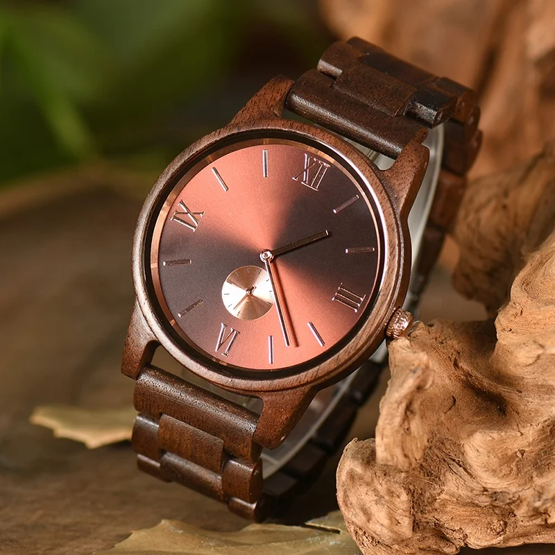 Japan Movt Quartz Wooden Watches Custom Logo Business Fashion Wooden Watches For Men Women