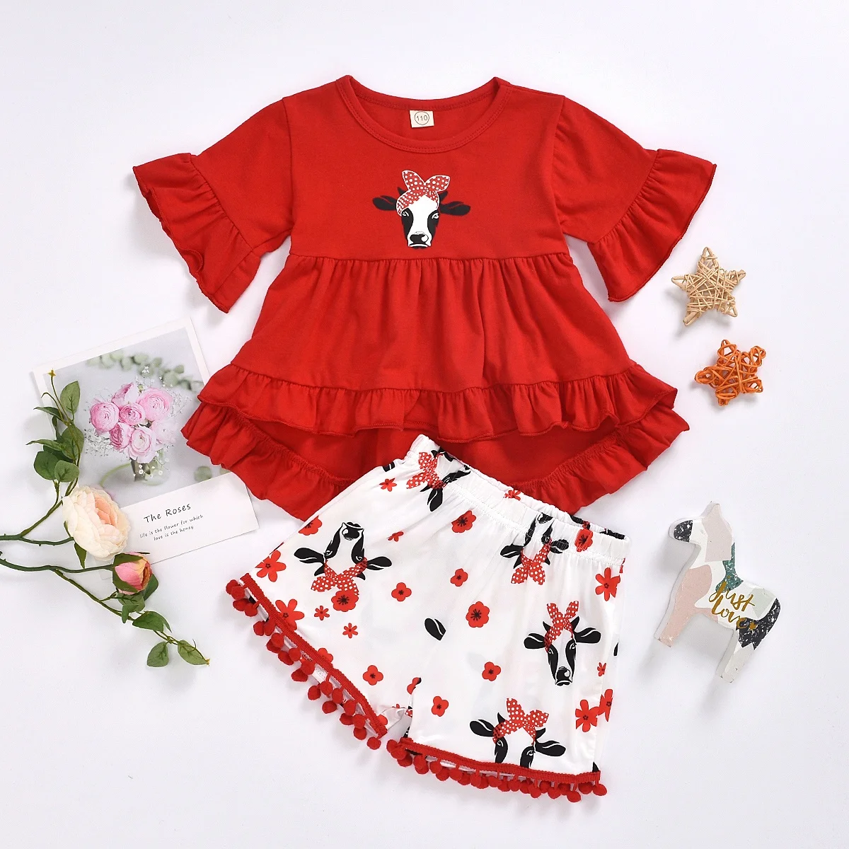 
Chinese wholesalers produce quality products red korean version girl kids clothes 