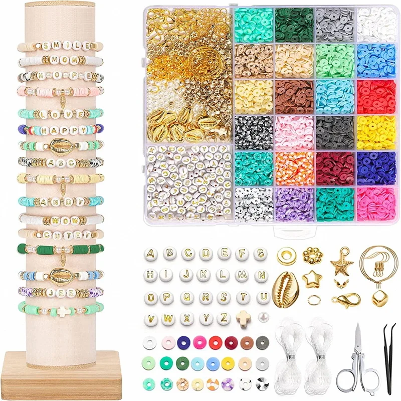 Hot Sales Bracelet Making Kit Clay Bead  New Design Clay Beads Bracelet Beads Jewelry Making Kit Bracelet Making