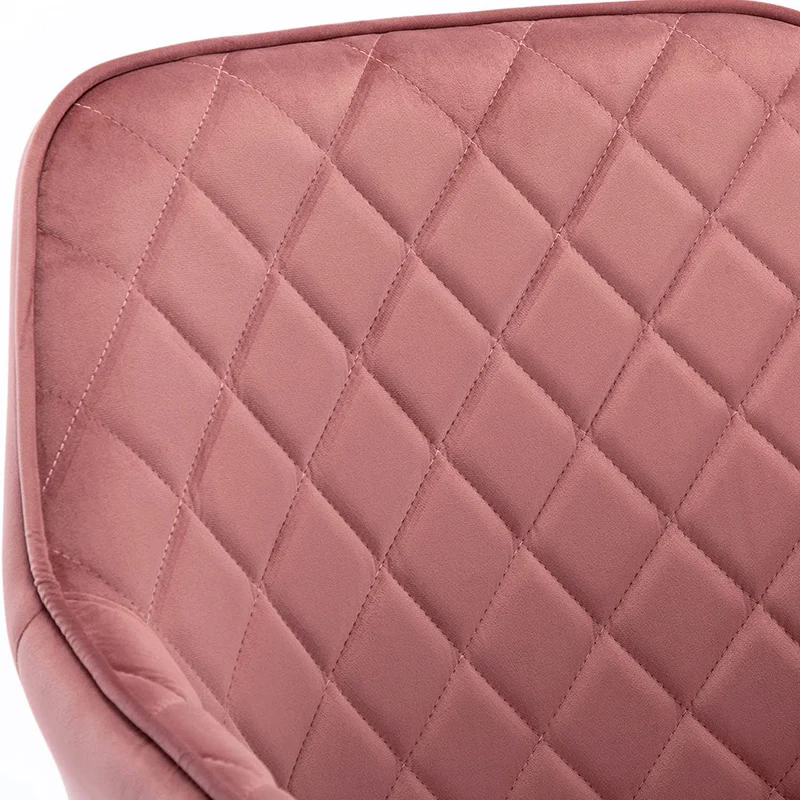 Modern Nodic Elegant Italian Metal Iron Leg Upholstered Dining Luxury Faux Leather Dining Chair With Arms