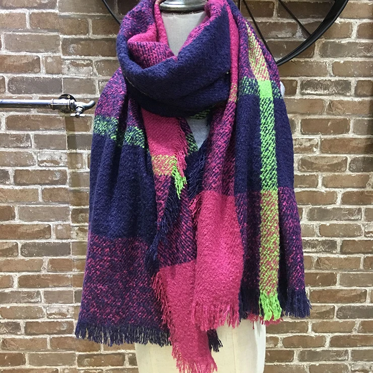 
Acrylic Warm Crochet Latest Designs Fashion Infinity Knitted Winter Scarf Women 