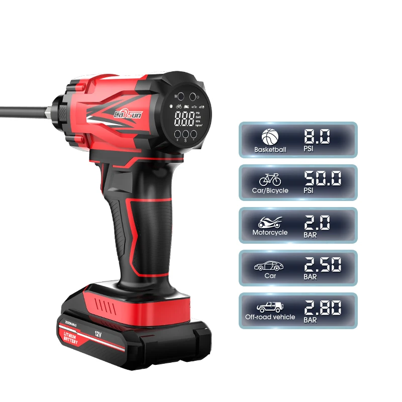 Воздушный насос Carsun 12 В для велосипеда, Электрический автомобильный насос для шин