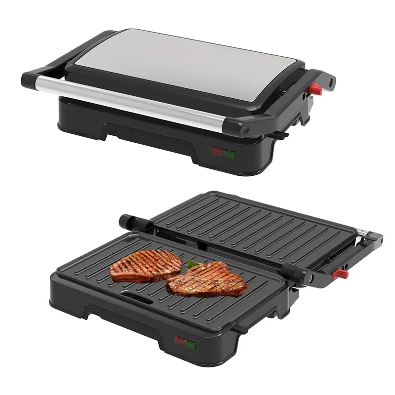 Whole flat non-stick panini griddle grill electric contact grill machine steak beef cooking roaster stove Electric Contact Grill