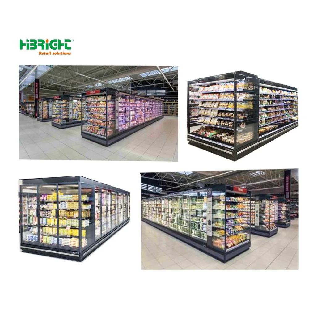 Commercial Display Freezer Convenience Drink Vegetable Storage Supermarket Air Cooling Chiller