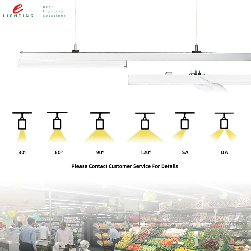 high quality ce rohs 5 years warranty linear trunking system supermarket shopping mall 1.2m1.5m led Linear Light
