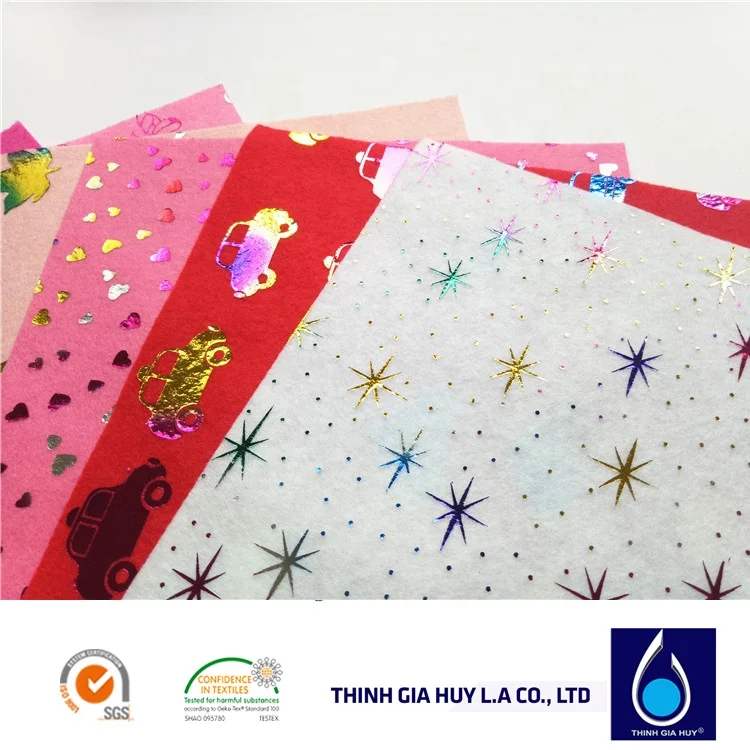 New Needle punch felt, polyester non-woven fabric,wool felt fabric ,printed felt in Vietnam