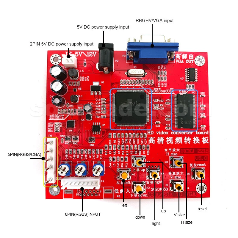 WiFi DIY 516 в 1 + 3000 коробка Pandora DX CGA к VGA преобразователь Плата видео Монета Джойстик трекбол и кнопка аркадная игра комплект