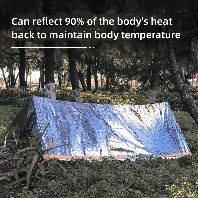 Firstime Customized Emergency Survival Shelter 2 Person Emergency Tent Lightweight Compact Rescue Shelter PE Foil Survival Tent