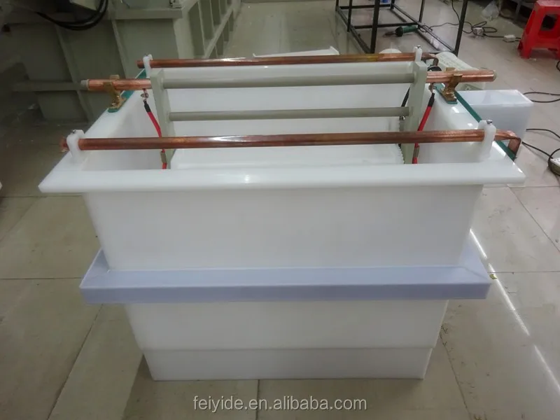 Low price electroplating electrolysis tank polypropylene bath chemical liquid PP tank metal electroplating machinery