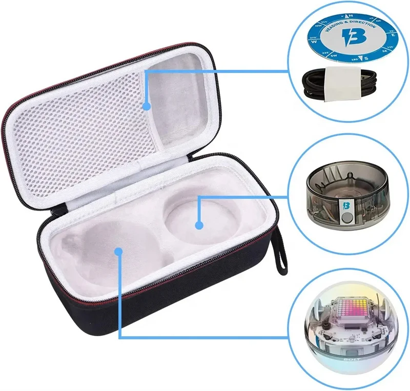 Custom Portable Hard EVA Travel Carrying Case for Sphero Bolt & Sphero SPRK+ App-Enabled Robot Ball STEM Educational Toy