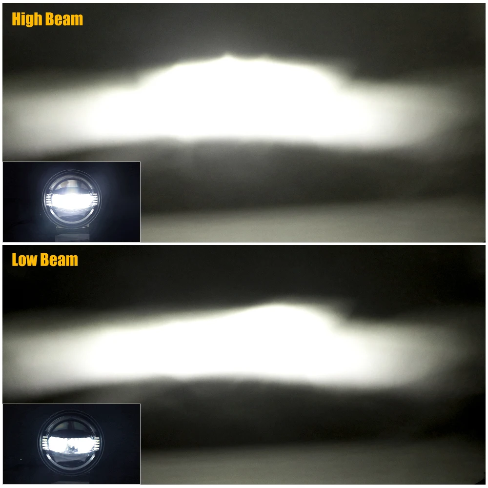 7Inch Headlight For Jeep Wrangler Jk 2007-2017 Hummer Driving Light Turn On A Touch Of Blue Drl Amber Light For Indian Thar Jeep