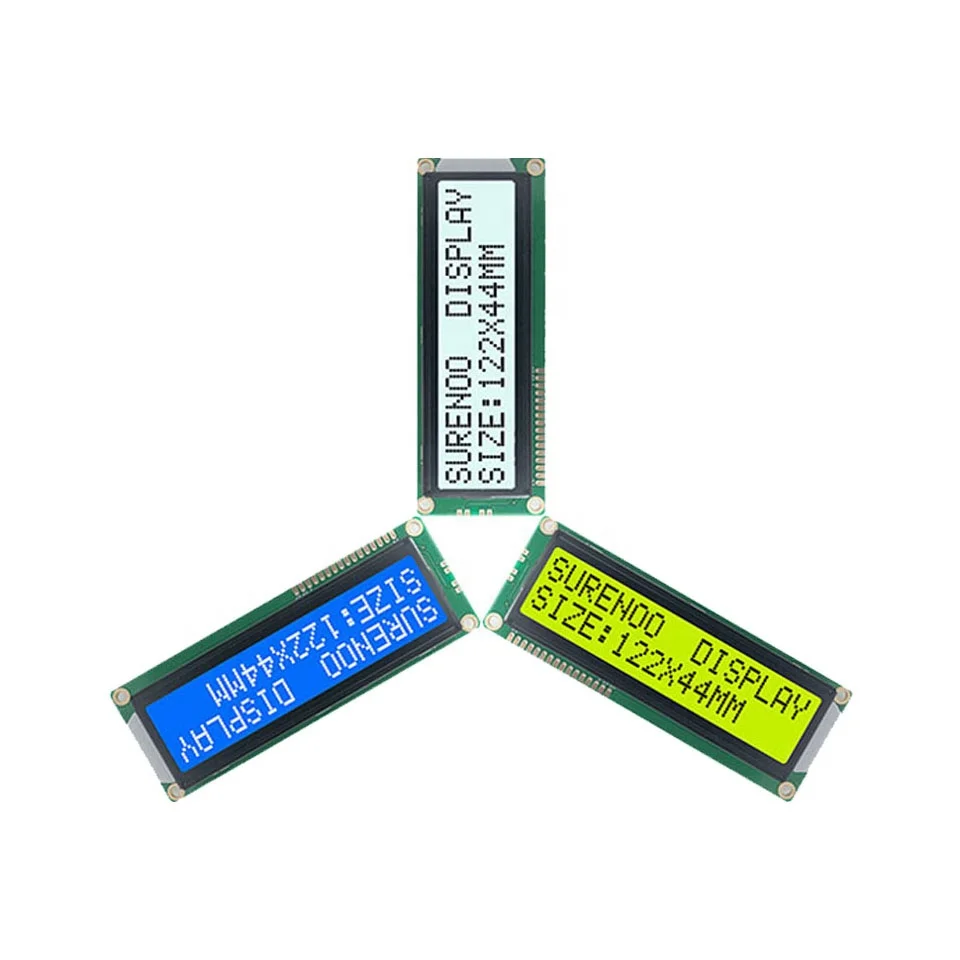 
122*44MM 162 1602 16X2 larger STN Character LCD Module Display Screen Panel LCM SPLC780D English Japanese Russian 
