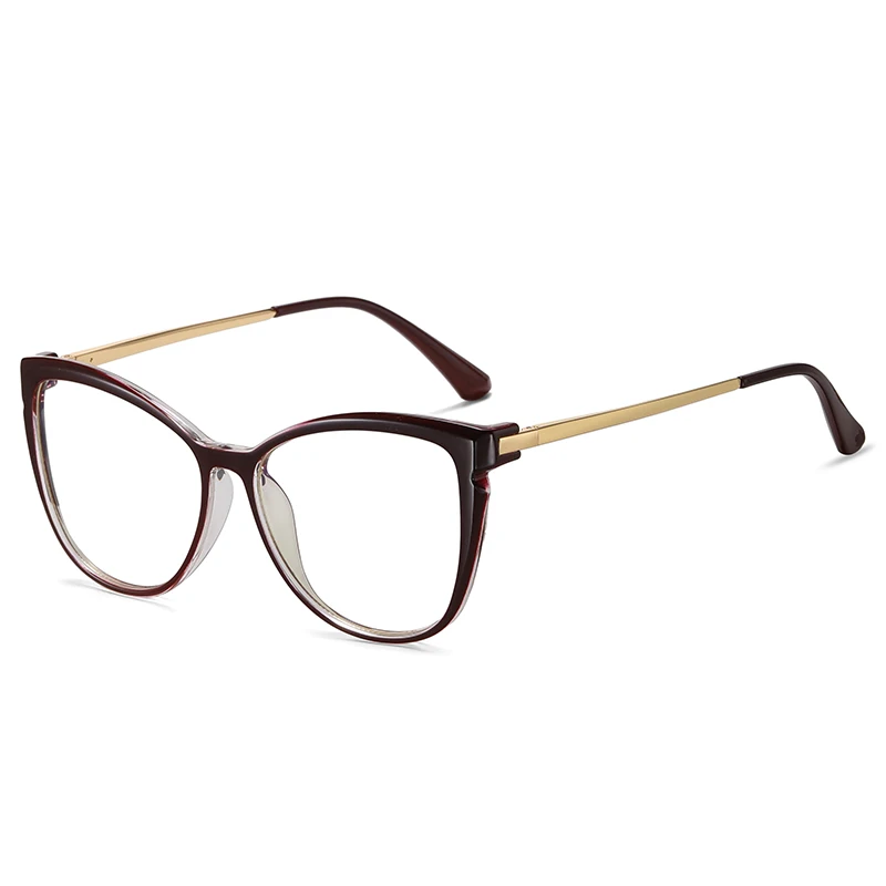 MS 95300 Fashion Design Ladies Wholesale Cateye Tr90 Spring Hinged Soft Light Ideal Optics Frames Eyeglasses