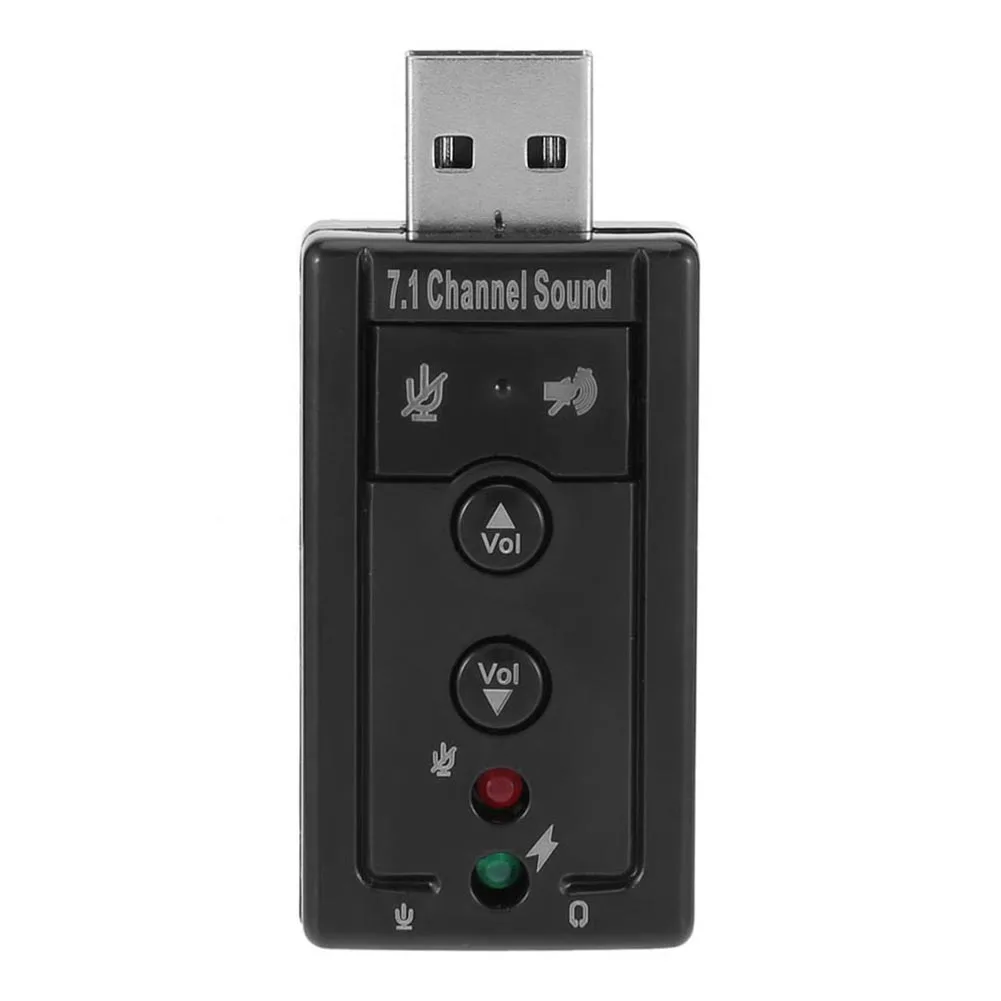 New Virtual 7.1 Channel Sound Card External USB 2.0 Audio Mic Speaker Adapter Microphone Stereo 3.5mm Jack Headset Sound Card