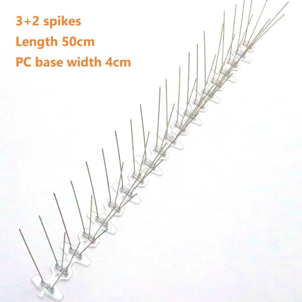 Bird Repellent Devices Outdoor 10 Pack Stainless Steel Bird Spikes for Garden Fence and Wall