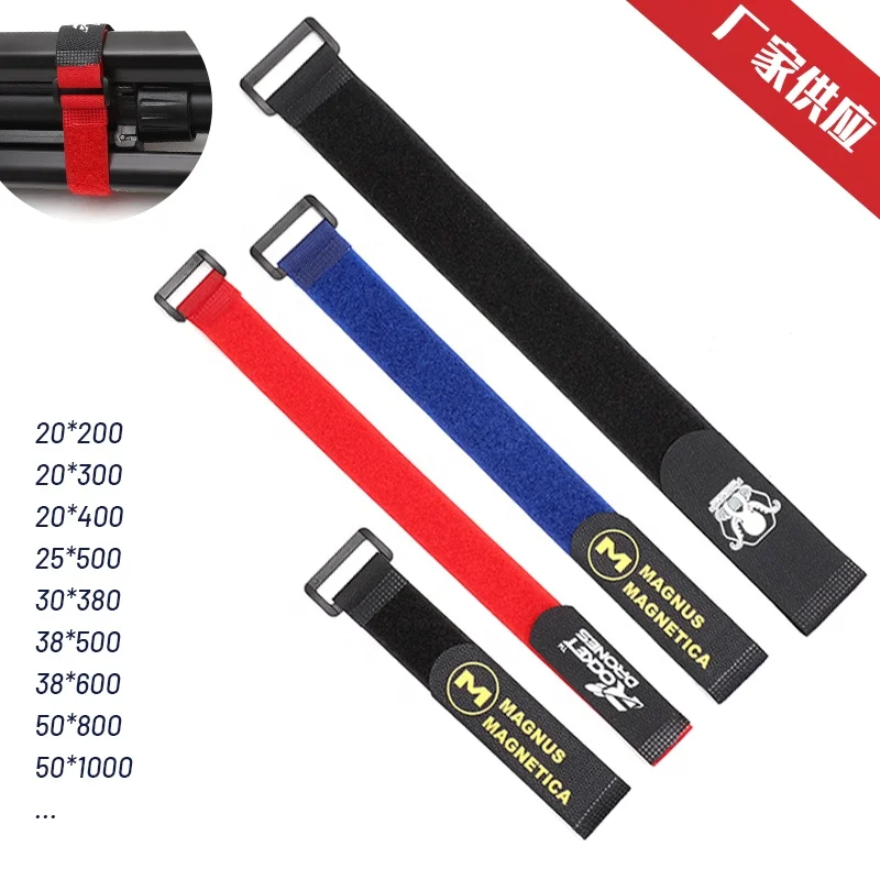 colorful soft print logo custom cize strong stick belt plastic buckle nylon adjustable hook and loop strap