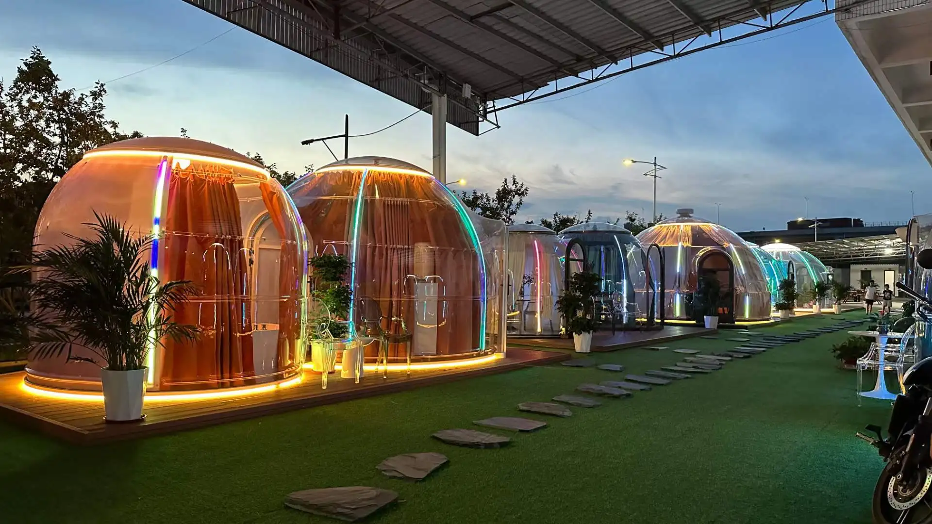 Detachable Bubble Room Hotel Outdoor Tents Dome Tents Courtyard Pc Mini Greenhouse Outdoor Curtains Waterproof Transparent ZH