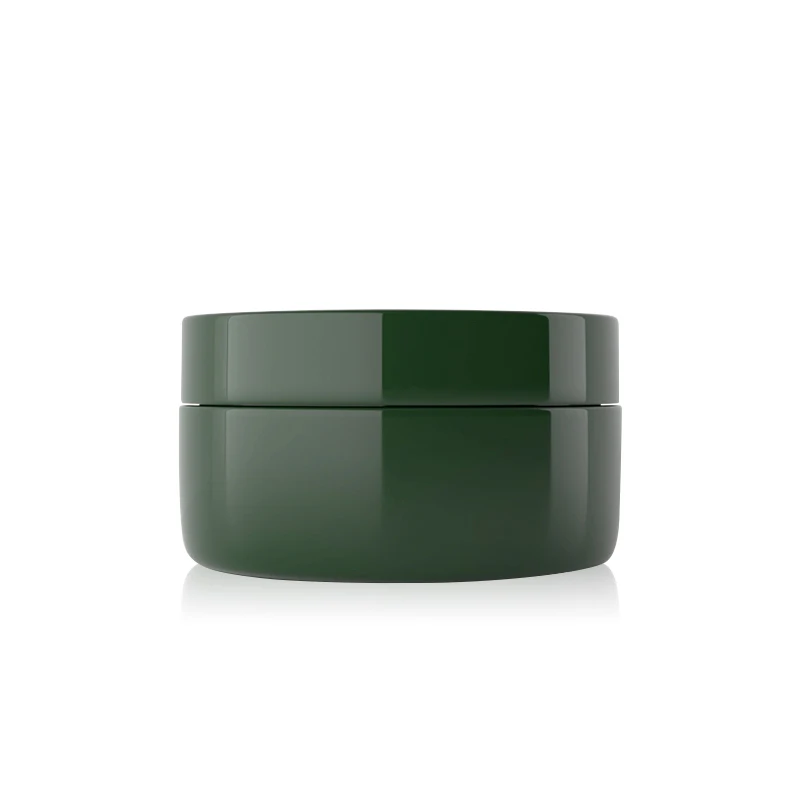 Luxury 15G 20G 40G 60G Round Wide Mouth Dark Green Lush Plastic Cream Jar With Lid For Cosmetic Lip Balm