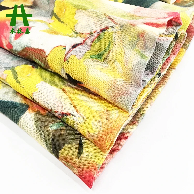 Mulinsen Textile 30s Viscose Challis Colorful Baati Somali Rayon Digital Print Fabric